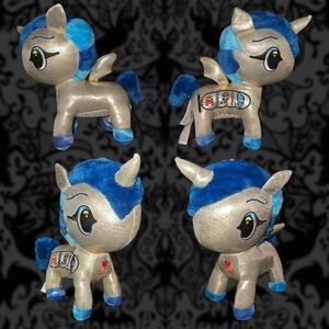 Tokidoki Cleo Unicorn Pegasus Plush - Blue & Gold